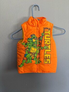 Nickelodeon Orange Ninja Turtles Puffer Vest